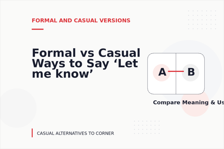 Formal vs Casual Ways to Say ‘Let me know’ Formal vs Casual Ways to Say ‘Let me know’
