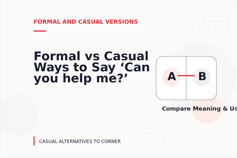 Formal vs Casual Ways to Say ‘Can you help me?’ Formal vs Casual Ways to Say ‘Can you help me?’