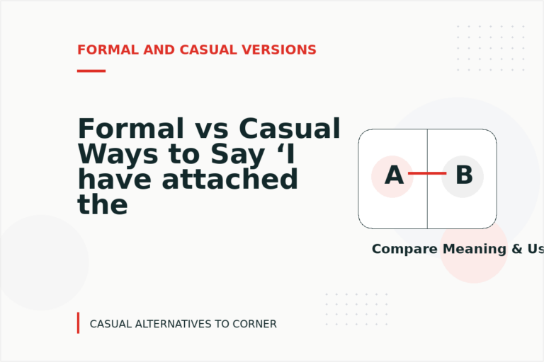 Formal vs Casual Ways to Say ‘I have attached the file’ Formal vs Casual Ways to Say ‘I have attached the file’
