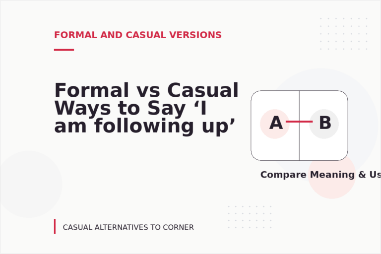 Formal vs Casual Ways to Say ‘I am following up’